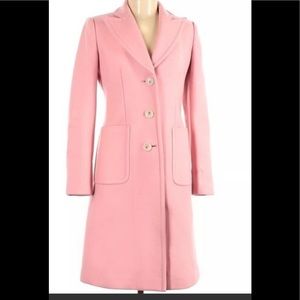 Banana Republic long wool coat with floral lining